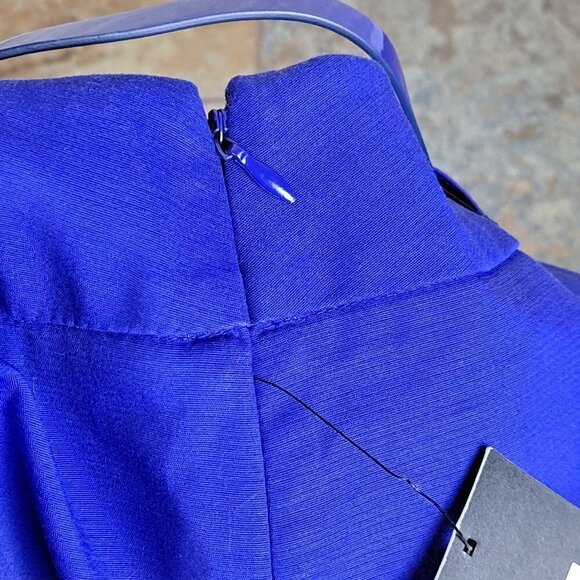 Apt 9 Size 14 Modern Fit "Spectrum Blue" Purple Polished Cotton Skirt w/Belt NWT - Picture 5 of 13